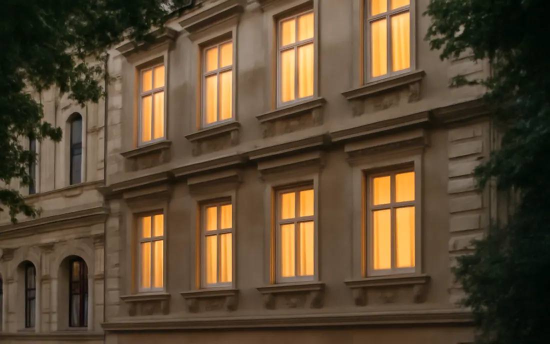 Umzugswagen vor einem Haus in Österreich